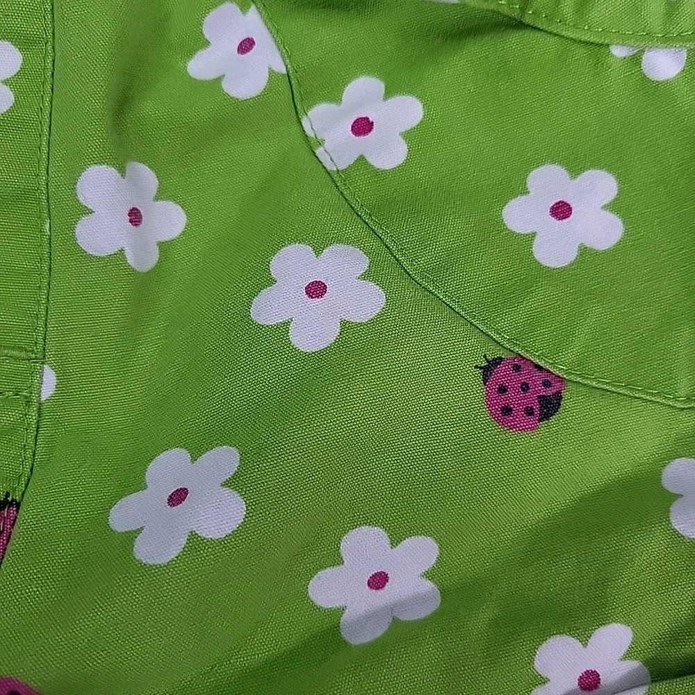 Y2K GYMBOREE Ladybug Pull-On Shorts‎ Pink Green Size 18-24mo